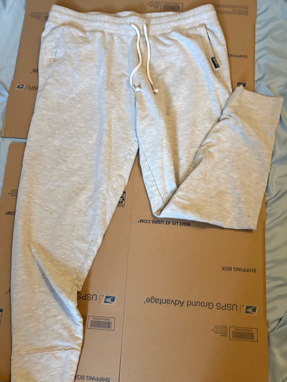 Eddie Bauer Light Gray Drawstring Joggers